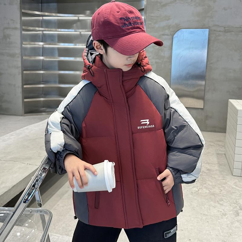 

Хлопкова зимова куртка для хлопчиків 2025: Потовщене пухове пальто для модних старших дітей 160 (150 cm)