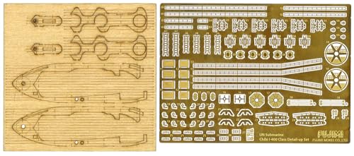 Chibimaru Fleet Series No.17 EX-1 Chibimaru Fleet I-400 Class Submarine Set of 2 (Includes Etched Parts & Wooden Deck Stickers)