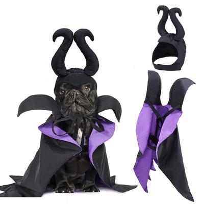 Haustier-Kostüm-Set für Hunde, Halloween, Hexenkleidung, Katzenumhang, lustiges Hunde-Zauberer-Outfit, Mantel, Bekleidung, Cosplay-Kleid für Halloween-Partys und Weihnachten