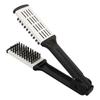 Hair Straightening Double Brush Comb Soft Bristles Prevent Static Heat Resisting Clamp Hair Brush for Home Barber Shop
