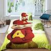 Exquisites 3D-Cartoon Alvin und die Eichhörnchen Bettwäsche-Set Bettbezug Steppdecke Bett Jugend Kinder Mädchen Jungen Geschenk