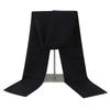 Pure black wool scarf blended winter warm thickened monochrome scarf men's and women's scarf customization