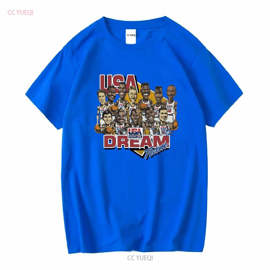 Vintage Style 1992 Basketball T Shirt 90s Dream Team Usa Vintage Washed Unisex Graphic Top For Everyday Wear Breathable