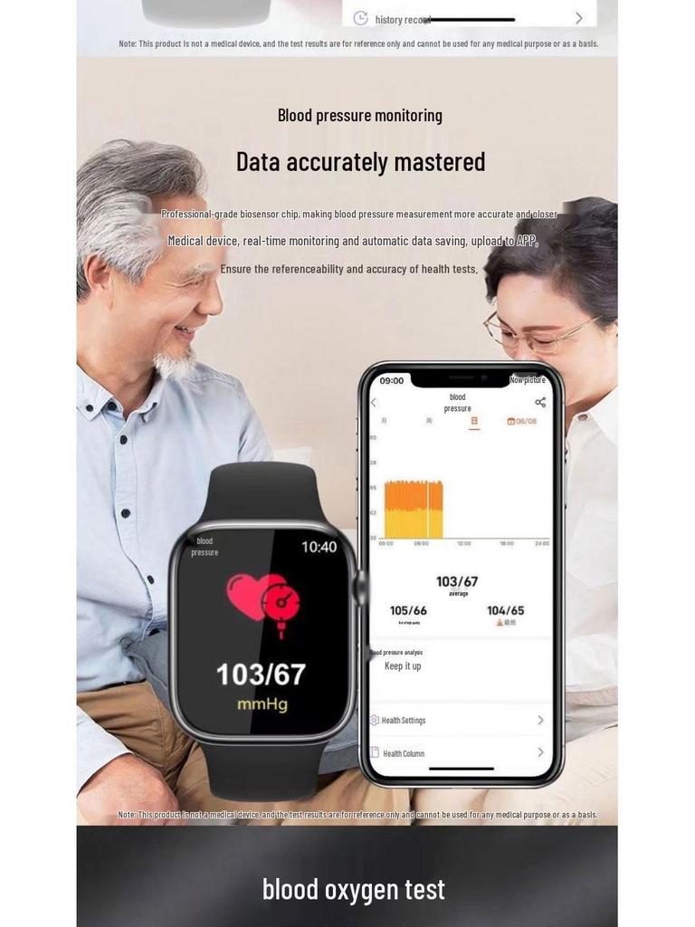 2025 M9 Non-Invasive Health Bracelet: Tracks Blood Glucose, Blood Pressure, Uric Acid, Heart Rate, Blood Oxygen, and Sleep for Seniors