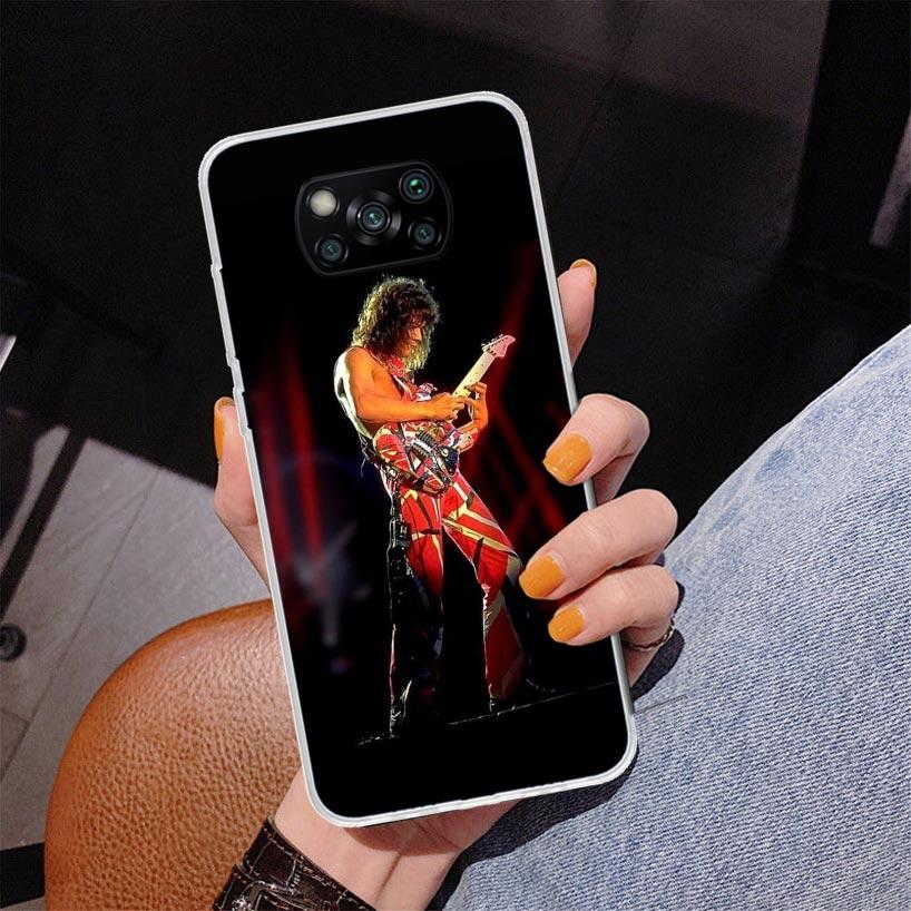 Eddie Van Halen Graphic Guitar Phone Case For Xiaomi Poco X7 X6 X5 Pro F7 Ultra Redmi 15C 15 13C 13 12C 12 10 10A 10C 9 9A 9C 9T