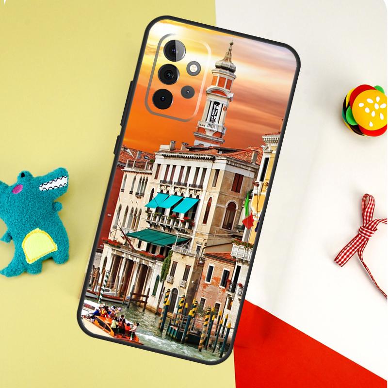 Travel italy Street Venice For Samsung Galaxy A22 A32 A52 A54 A34 A14 A55 A35 A15 A53 A33 A13 A05 A06 A16 Phone Case