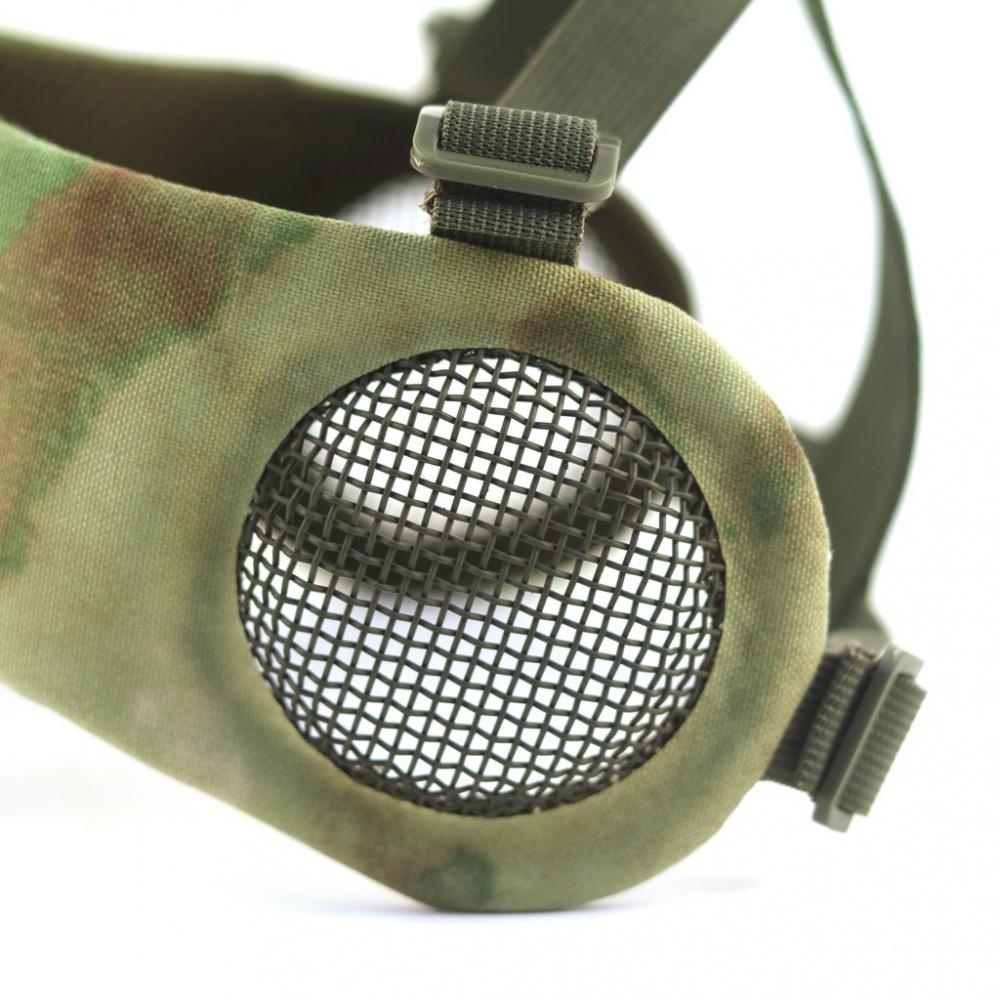 Nouveau Masque Tactique Respirant en Maille d'Acier V14 Demi-Visage pour Wargame CS Entraînement au Combat en Extérieur