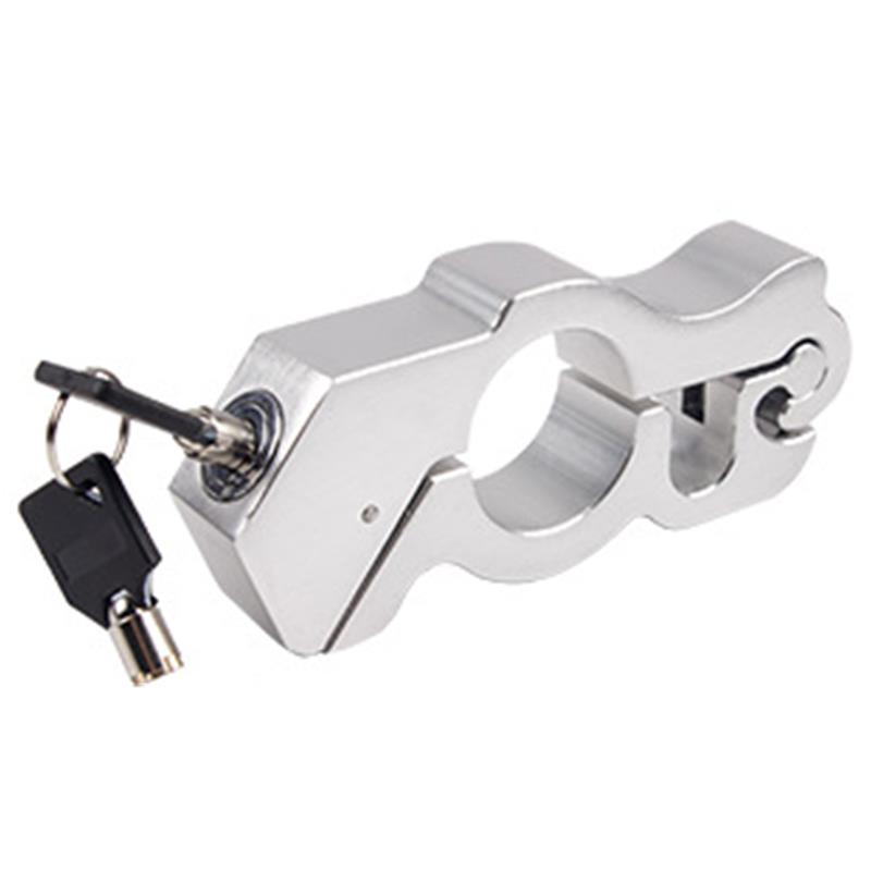 Motorcycle Modified Handlebar Lock Helmet Anti-theft Electric Vehicle Dirt Bikes Aluminum Alloy Fixed Horn