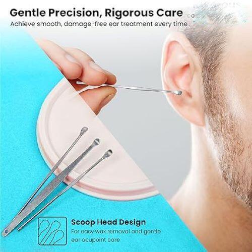 RSINC Ohrreinigungsset, Wiederverwendbares Ohrenschmalz-Reinigungswerkzeug-Set mit Aufbewahrungsbox 6-teilig JL156070813747