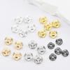 50Pcs Metal Baroque Spacer Beads Flat Round Wave Beads 6 8 10Mm For Diy Necklace Earring Bracelet Jewelry Accessories