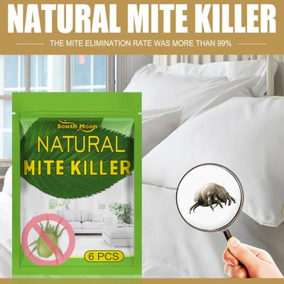 6 buc. Eliminator de acarieni South Moon pentru uz casnic, lenjerie de pat și îmbrăcăminte - pliculețe cu extracte vegetale pentru eliminarea acarienilor