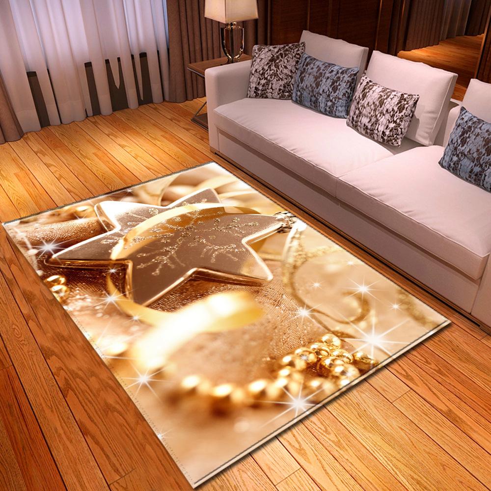 Christmas Tree Living Room Area Rug Christmas Bedroom Carpet Kids Play 3D Carpets Memory Foam Xmas Decor Kitchen Rug Floor Mat