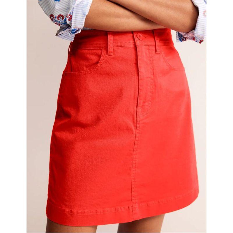 

British Old Brand BD Original Order Leftover Stock British Woven Sand Card Cotton Minimalist Pocket Summer Women s Mini Skirt Red UK14