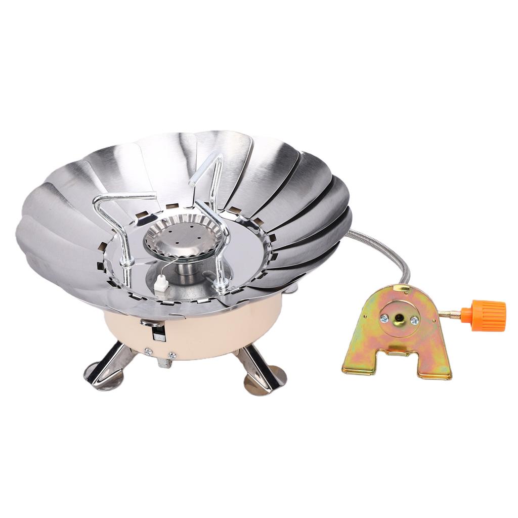 4500W Windproof Camping Stove Camping Gas Stove with Piezo Ignition for Outdoor Backpacking Hiking Picnic