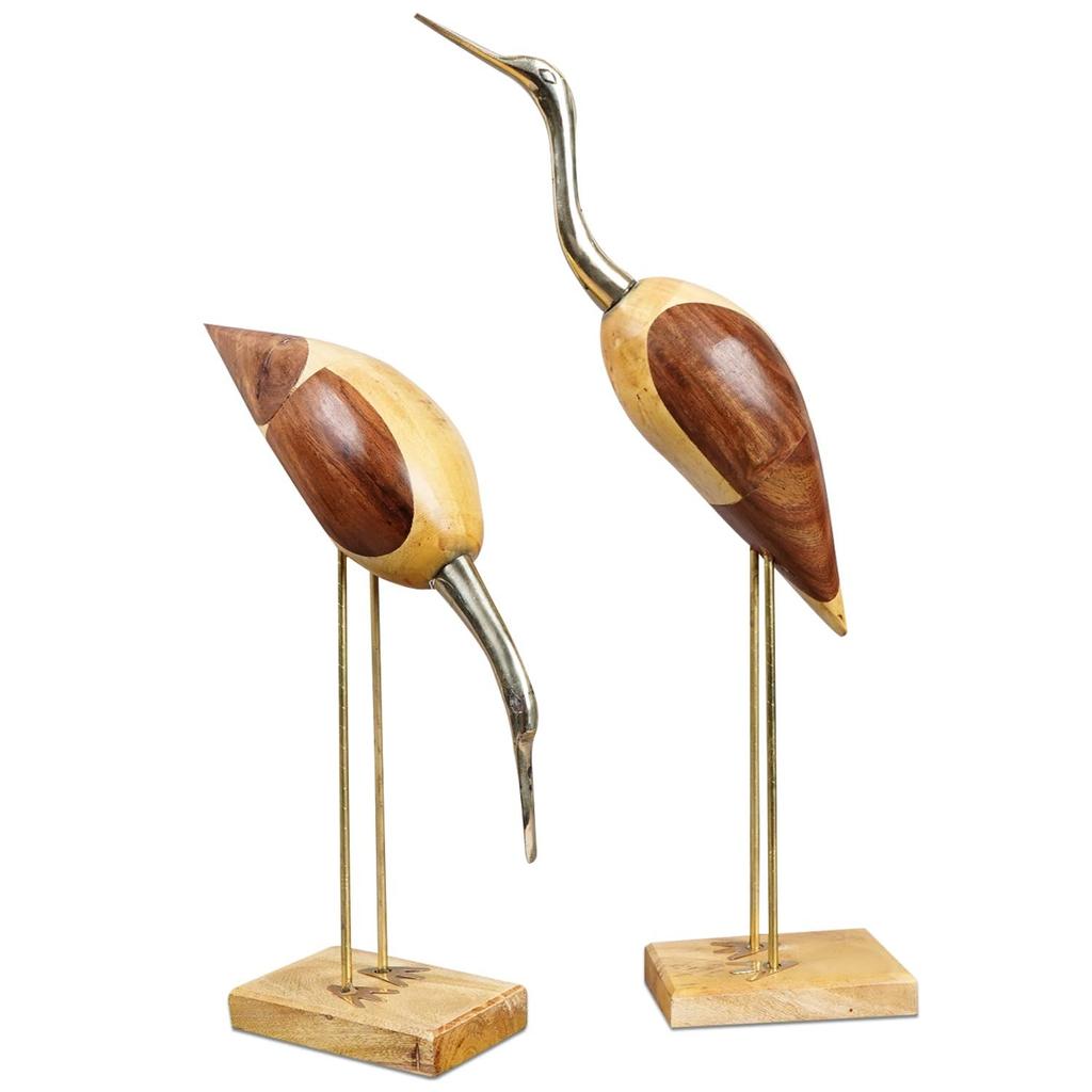 Svankran, Dekorativa turturfåglar, Antika Saras för heminredning - Set om 2 (16 tum)