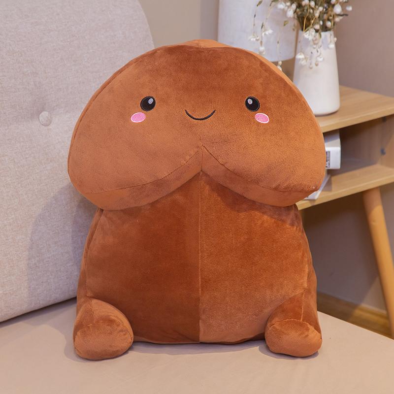 1 pieza de 50 cm de peluche de pene bonito, almohada de juguete suave y sexy, cojín divertido de simulación, regalo de Navidad encantador para novia y amante