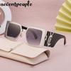 Classic Oversized Square Sunglasses Women Big Frame  Luxury Brand Designer New Vintage Shield Sun Glasses For Ladies Eyewear