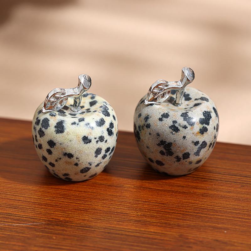 Multicolor Natural Crystal Jade Apple Ornaments - 12 Colors Christmas Gift