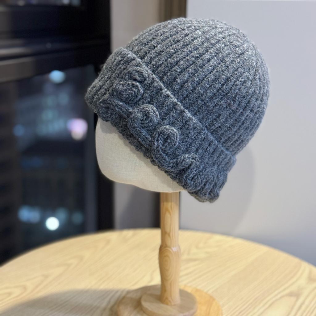 Large Head Circumference Knitted Hat Outdoor Autumn and Winter Warm and Versatile Small Cold Hat Cold Proof Headband Ear Protection Hat