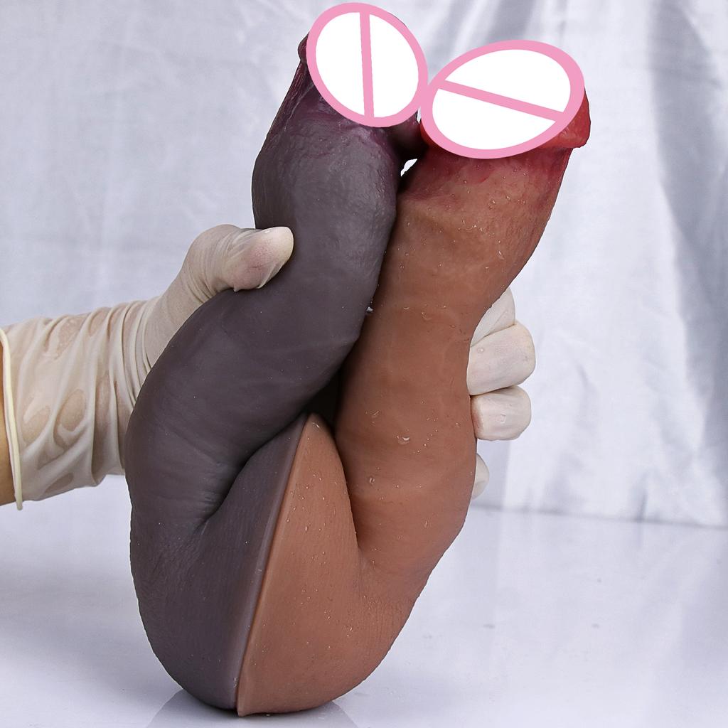 Cheap Soft Skin Feel Realistic Thick Dildo Gay Masturbators Silicone Dick Big Suction Cup Penis Anal Plug Sex Toy for Men Women