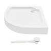 White Fan Shape Shower Base, Non-Slip Bathroom Floor Tray, 85x85cm Modern Design, Easy to Install & Clean, 260kg Weight Capacity
