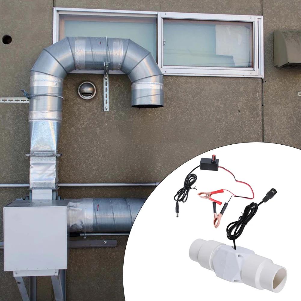2026 New 12V Inline Duct Blower Exhaust Fan For Bathroom And Grow Room Ventilation, Adjustable Speed, Quiet Powerful Airflow