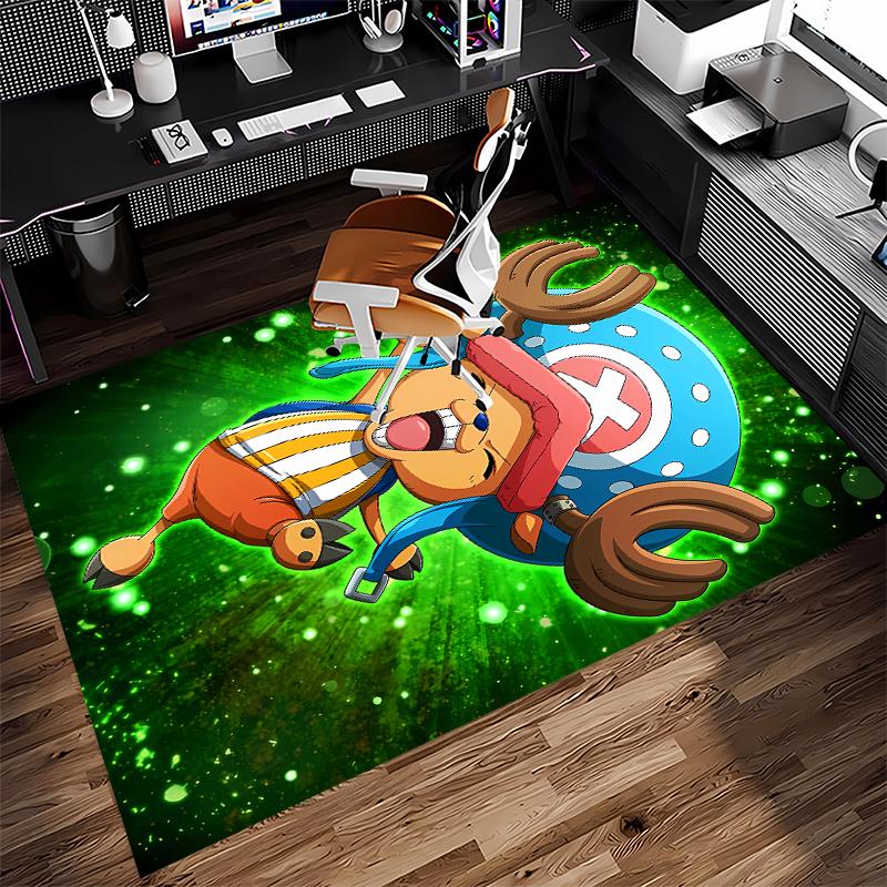 1pc One Piece Tony Tony Chopper Print Area Rug - Soft, Washable Non-Slip Indoor Mat for Office Chairs, Living Room, Home Office Decorative Rug
