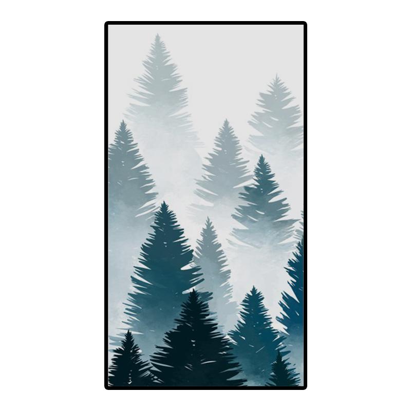 Klassische Landschaft im chinesischen Stil Buntglasfolie Verdunkelnd Selbstklebende Glasaufkleber Statisch haftende Sichtschutz-Fensterfolien