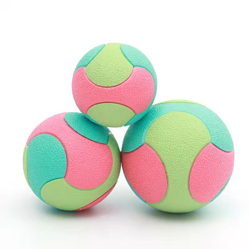 TPR Rubber Dog Chew Ball Interactive Chew Toy for Aggressive Chewers Teeth Cleaning and Training (Green,S-5.5cm)