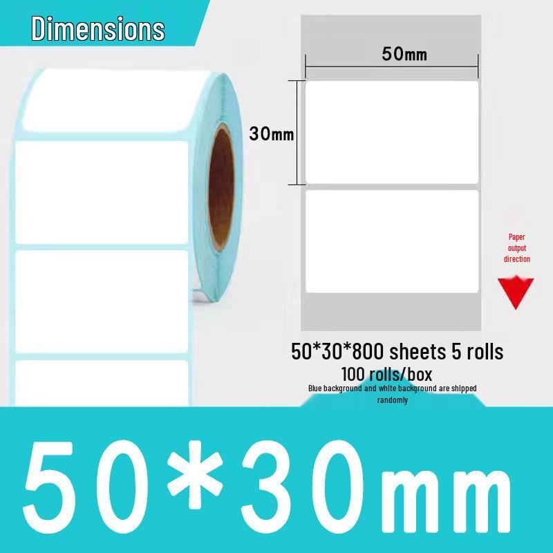 Three-Proof Thermal Label Paper 100x100mm & 70x20mm - Customizable for Label Printing