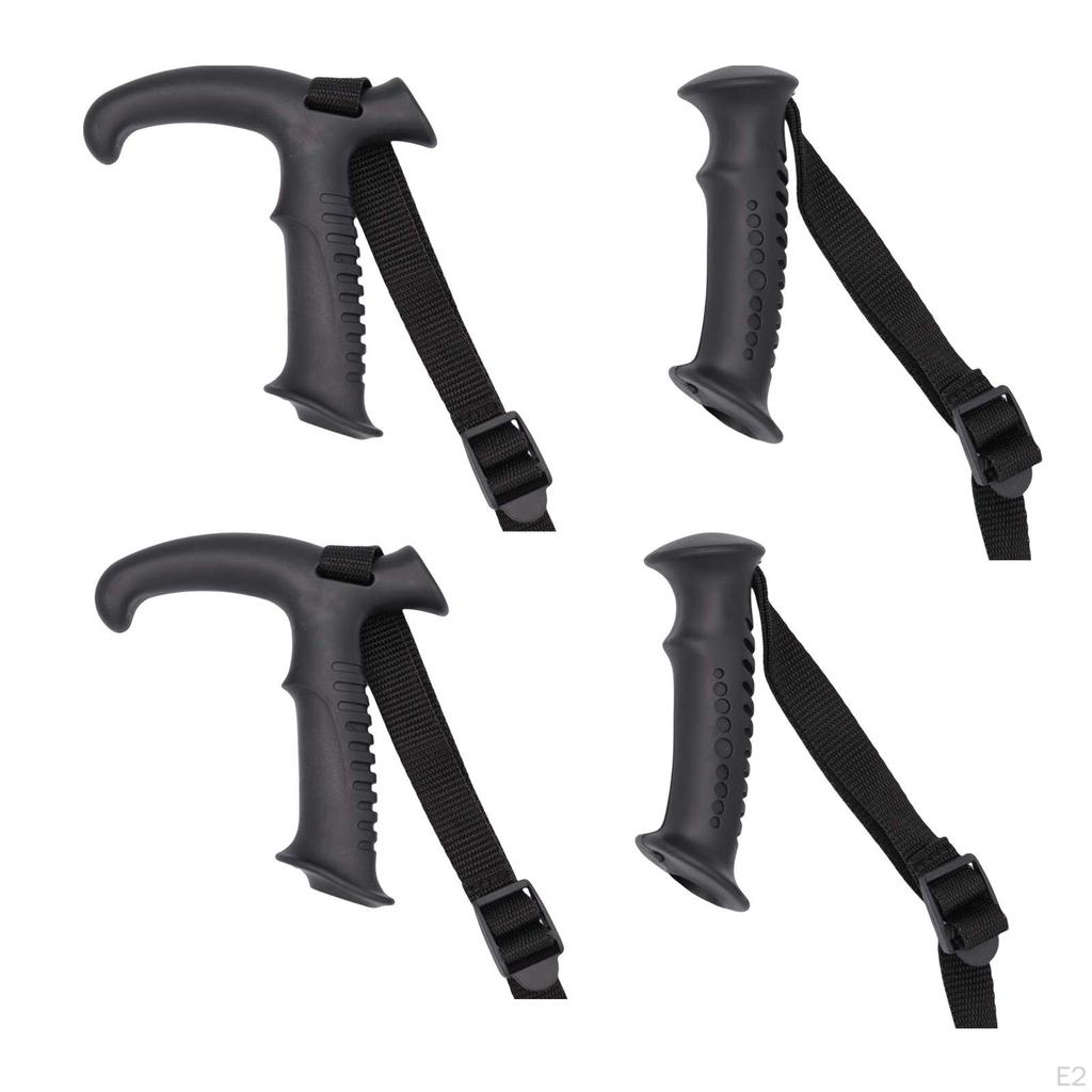 Trekking Poles Head Straight Portable Monopod Handle Adapter Replacement Crutch Camping Foldable