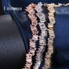 Emmaya Fashion Jewelry Rose Gold Rectangle Zirconia Necklace/Torques For Women Party Gift
