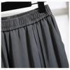 DIMANAF 2026 Summer New Plus Size Women Long Pants Loose Casual Elastic Waist Fashion Lady Bottoms Clothing Solid