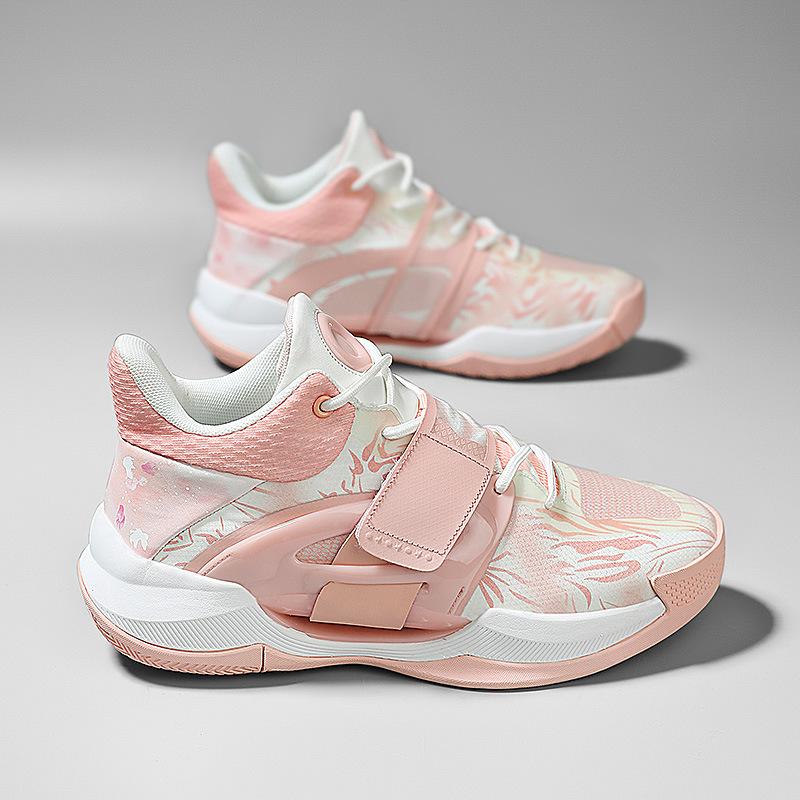 Autumn new basketball shoes men's low-top mesh Velcro friction ring sneakers casual primary and secondary school sports shoes
