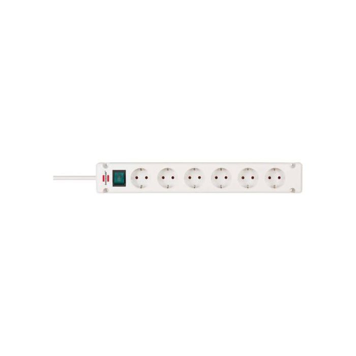 Brennenstuhl multiprises bremounta extension socket 6-way white 3m h05vv-f 3g1.5