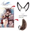 Rail Honkai Star Tingyun Cosplay Plush Fox Ear Headband Furry Tail Accessories
