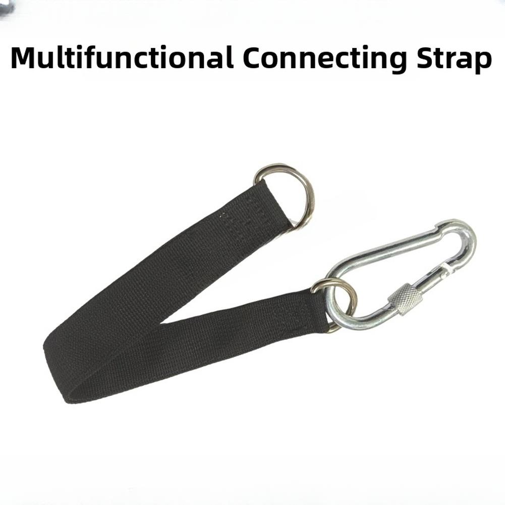 

1pc 30cm Double Layer Hanging Strap With M8 Screw Lock Secure Locking Rings For Punching Bag Hanging Swing Fitness Equipment