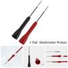 Pack of 2 Multimeter Test Probes 1mm Diameter Pins Non Destructive Type for Use with 2mm Diameter Electrical Test Probes