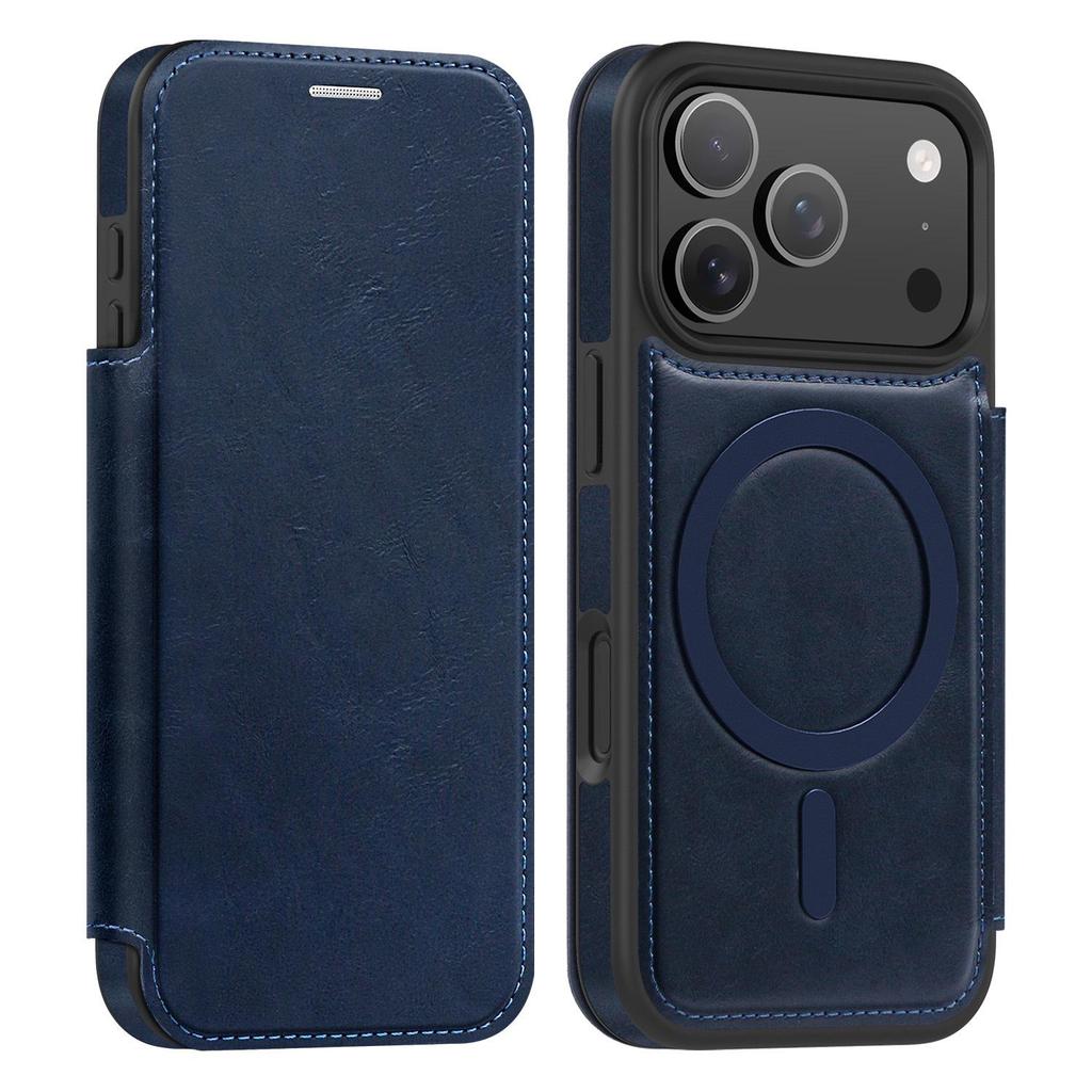 Magnetic Charging Flip Leather Case for Apple iPhone Pro Max (17/16/15/14) - Full Coverage & Anti-Theft