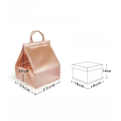 Insulated Lunch Bag, Foldable Aluminum Lunch Bag, Birthday Cake Bag, Compact Cake Box, Simple Cooler Box, Refrigerated/Waterproof/Insulated, Portable,
