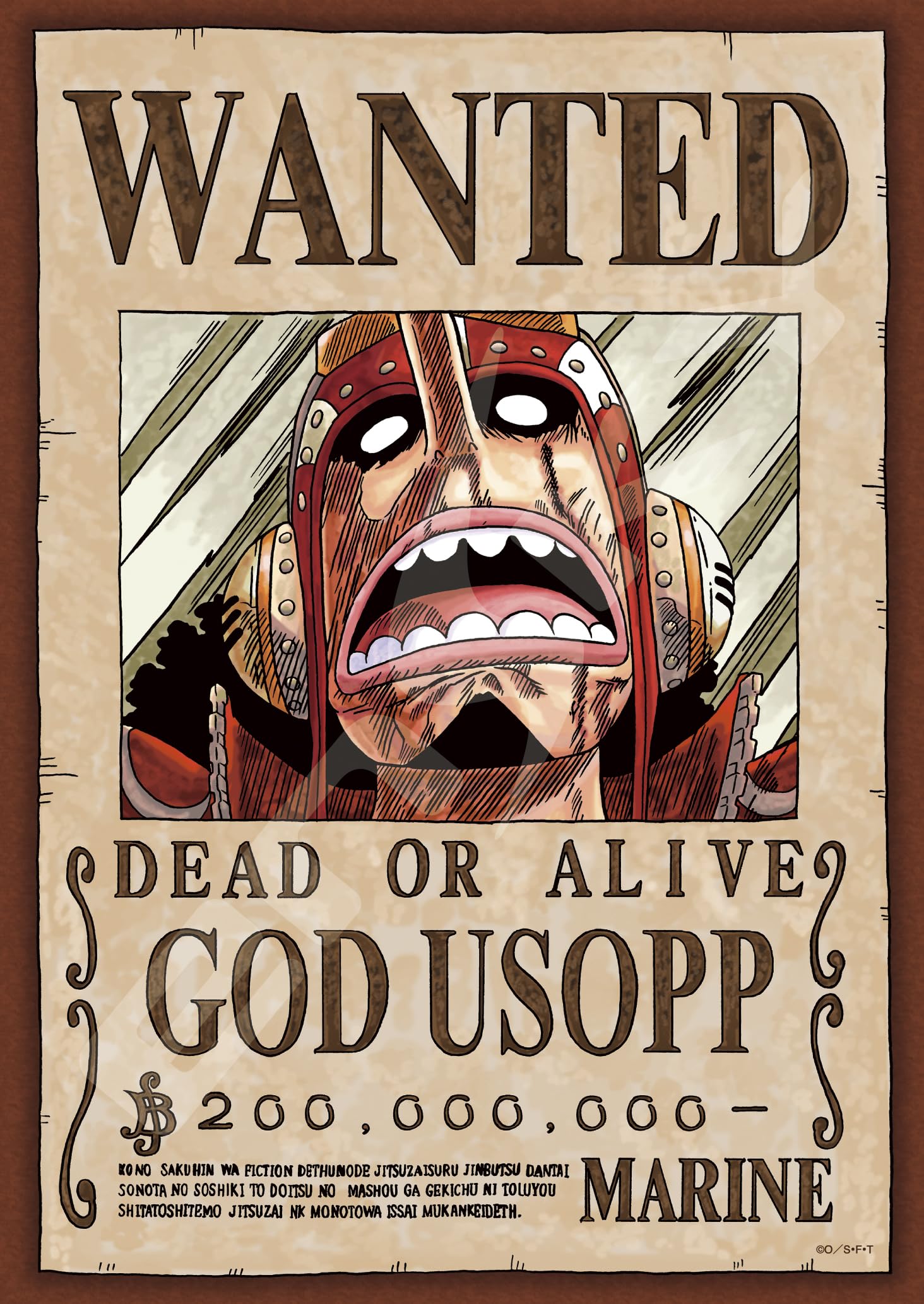 

ENSKY 208-Piece Jigsaw Puzzle One Piece Wanted Poster Usopp (18.2x25.7cm) 208-037