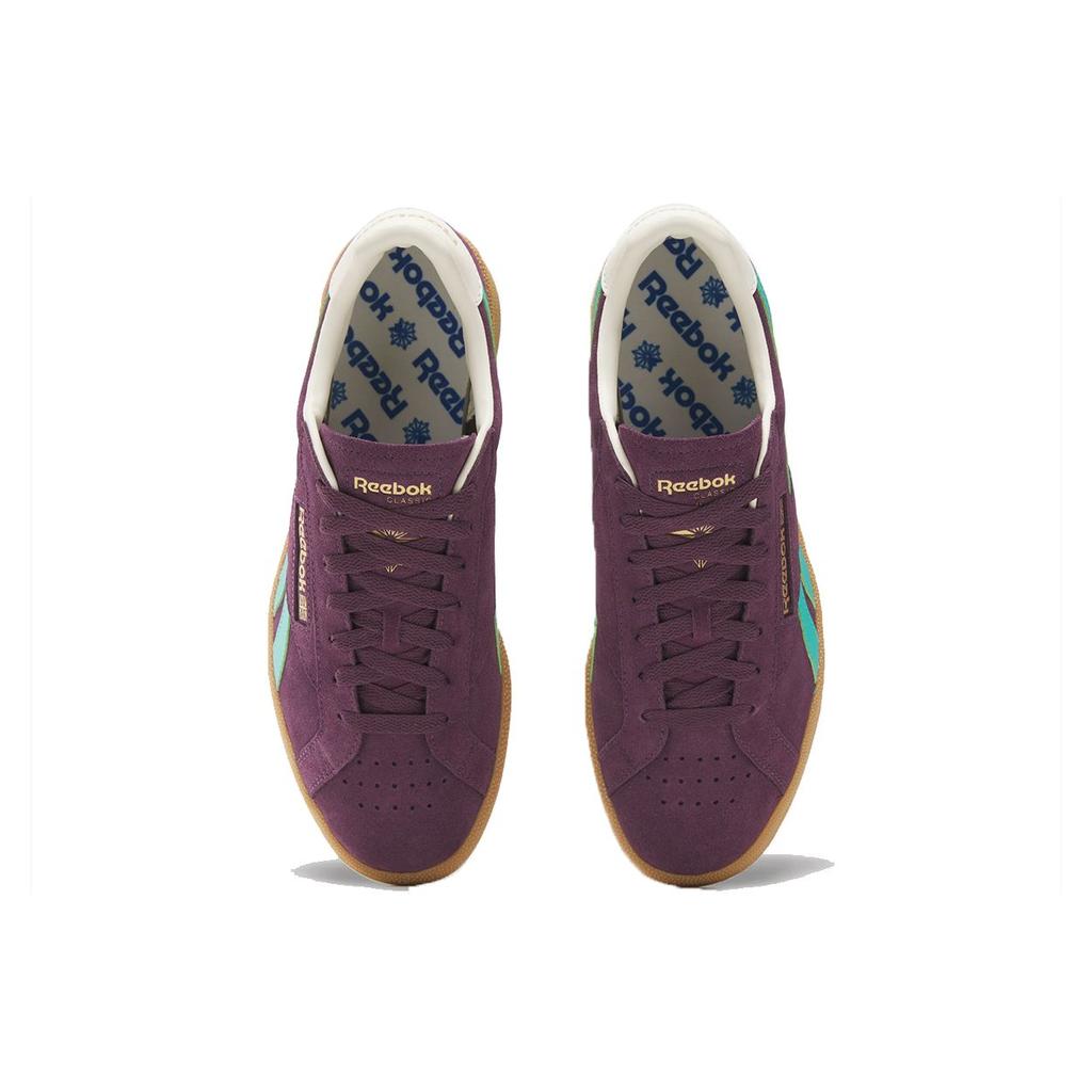 Reebok Club C Grounds Retro Fashion Comfortable Versatile Casual Low-Top Sneakers Unisex Sneakers Purple Green 100201229