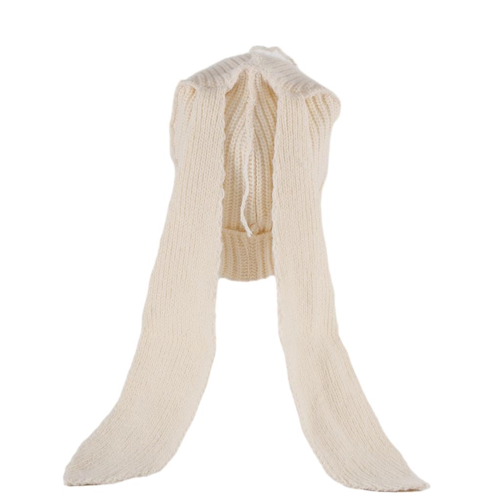 Winter Warm Cap Knitted Hat with Rabbit Ears Breathable Soft Crochet Beanie Women Headdress Outdoor Activity Headgear