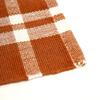 Rust Checker Stripe Placemat -Durable Polyester Table Mat for Dining and Kitchen