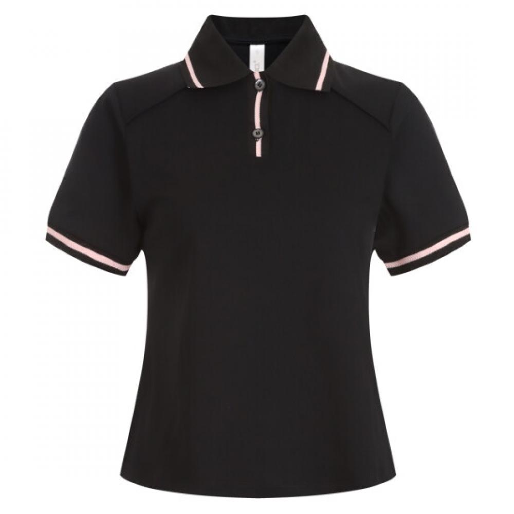 Shop Premium Women Color Block Collar Neck Spandex Golf ShorT Sleeve T shirT