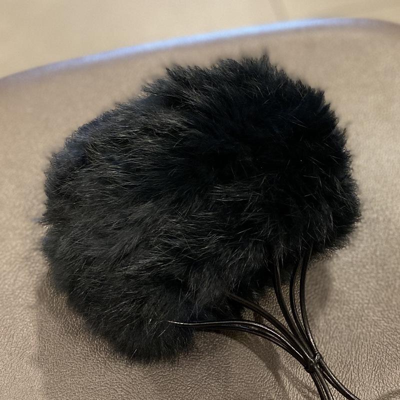 1pc Women's fleece lined Beanie,Fashion Furry Russian Cossack Style Soft Warm Plush headband for Cold outdoor Weather Winter