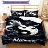 Ensemble de literie Dragon avec nom personnalisé 3 pièces Housse de couette Fermeture Comprend 1 housse de couette et 2 taies d'oreiller, Doux et confortable pour toutes les saisons.