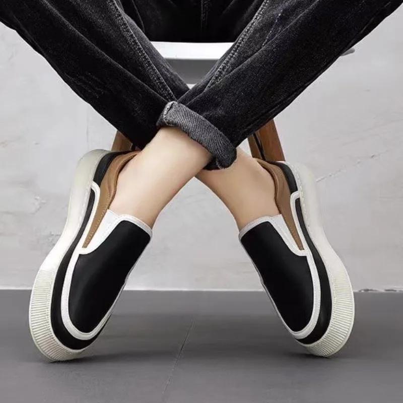 Men's Loafers Luxury Leather Casual Shoes Soft Sole Driving Shoes Non Slip Sneakers for Men Comfort Walking Flats Zapatos Hombre