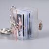 New 1/2-inch Holder Pockets Photo Transparent DIY Mini Photo Album Keychain Portable Certificate Photo Storage Portable Key Ring
