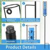ABBY-Rain Gauge, 7Inch Freeze Proof Rain Gauge Outdoor, Large Clear Numbers And Adjustable Height For Garden, Lawn And Farm